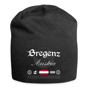 Bregenz Österreich Streetwear Reise Souvenir - Jersey-Beanie - Schwarz - Vorne