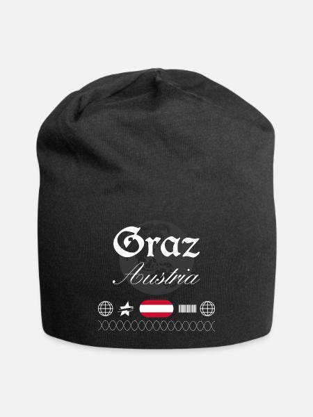 Graz Österreich Streetwear Reise Souvenir - Jersey-Beanie - Schwarz