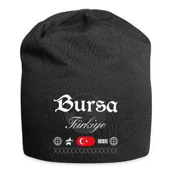 Bursa Türkei Streetwear Reise Souvenir - Jersey-Beanie - Schwarz - Vorne
