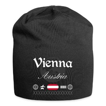 Wien Österreich Streetwear Reise Souvenir - Jersey-Beanie - Schwarz - Vorne