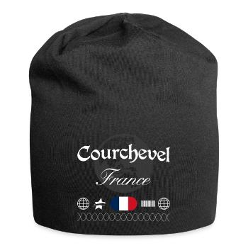 Courchevel Frankreich Streetwear Reise Souvenir - Jersey-Beanie - Schwarz - Vorne