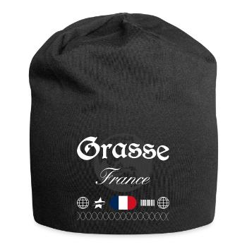 Grasse Frankreich Streetwear Reise Souvenir - Jersey-Beanie - Schwarz - Vorne
