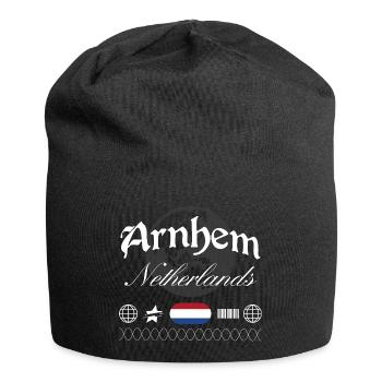Arnheim Niederlande Streetwear Reise Souvenir - Jersey-Beanie - Schwarz - Vorne