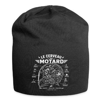 Le Cerveau du Motard Vintage - Bonnet en jersey - noir - Devant