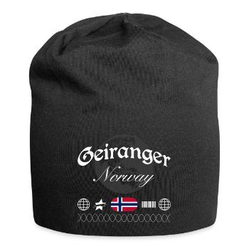 Souvenir de voyage Geiranger Norway Streetwear - Bonnet en jersey - noir - Devant