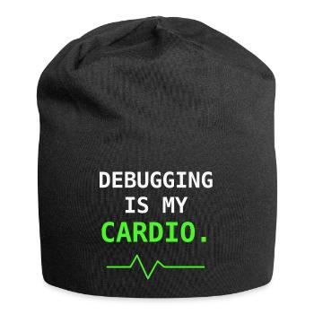 Debugging Is My Cardio IT Humor Geschenk - Jersey-Beanie - Schwarz - Vorne
