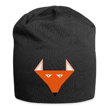 Tête de renard géométrique - Bonnet en jersey - noir - Devant
