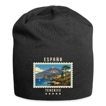 Spanien Teneriffa Vintage Reisemarke - Jersey-Beanie - Schwarz - Vorne