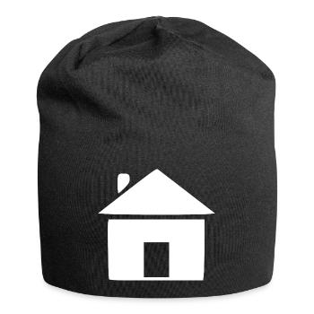 House Minimal Builder Gift - Jersey Beanie - black - Front