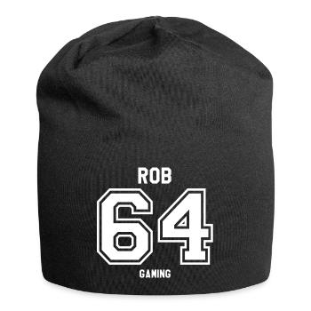 Rob64 Gaming Schwarzweiß Logo American Football - Jersey-Beanie - Schwarz - Vorne