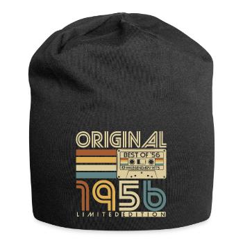 1956 Geburtstag Retro Jahrgang Vintage Geschenk - Jersey-Beanie - Schwarz - Vorne