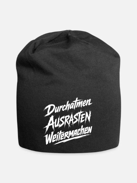 Weitermachen Humor - Jersey-Beanie - Schwarz