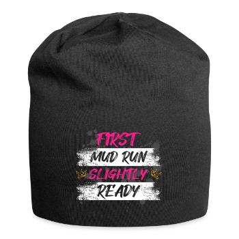 First mud run Schlammlauf Muddy Race - Jersey Beanie - black - Front