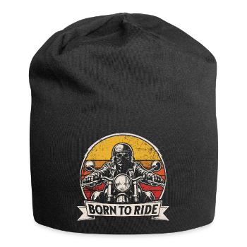 Born to Ride | Retro Motorcycle | Biker Style - Jersey Beanie - black - Front