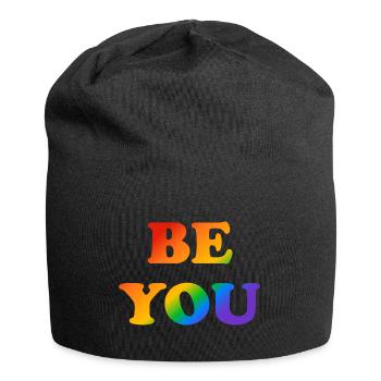 SEI DU Regenbogen LGBT Pride - Jersey-Beanie - Schwarz - Vorne