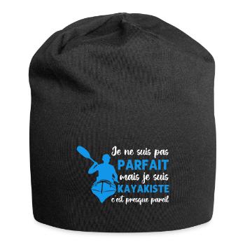 Je suis kayakiste humour kayak cadeau - Bonnet en jersey - noir - Devant