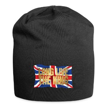 Britischer König Krönung Charles England Flagge - Jersey-Beanie - Schwarz - Vorne