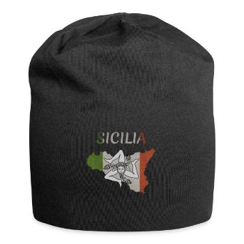 Sicilia - Italien Sizilien - Jersey-Beanie - Schwarz - Vorne