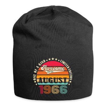 Awesome since August 1966 56. Geburtstag Geschenk - Jersey-Beanie - Schwarz - Vorne