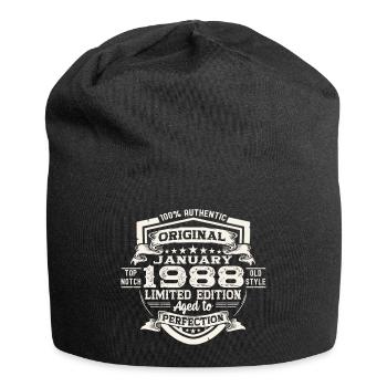Né 1988 Janvier 35th anniversaire Homme cadeau - Bonnet en jersey - noir - Devant