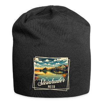 Steinhuder Meer – Sommer. Sonne. Seele baumeln - Jersey-Beanie - Schwarz - Vorne