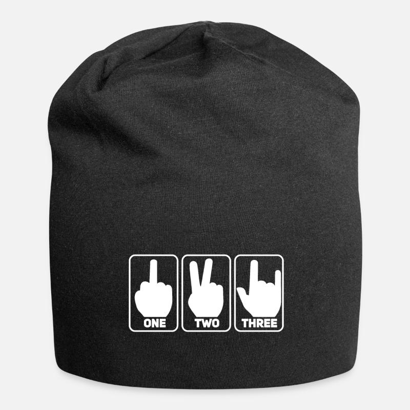 Metal One Two Three - Jersey-Beanie - Schwarz