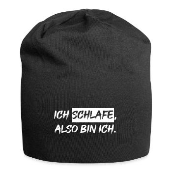Schlafen - Jersey-Beanie - Schwarz - Vorne