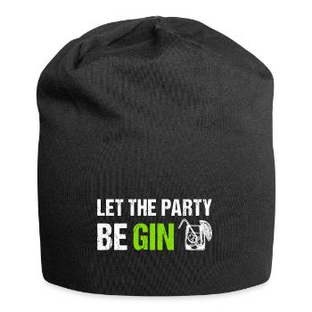 Let the Party be Gin Funny Gin Saying - Jersey Beanie - black - Front