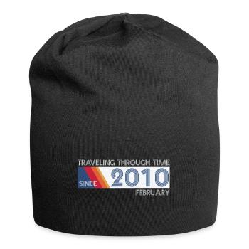 Drôle de voyage dans le temps anniversaire Design février 2010 - Bonnet en jersey - noir - Devant
