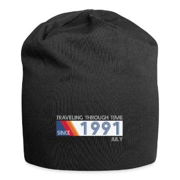 Funny Time Travel anniversaire Design juillet 1991 - Bonnet en jersey - noir - Devant