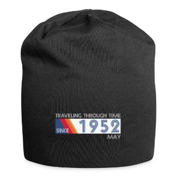 Funny time travel birthday design May 1952 - Jersey Beanie - black - Front