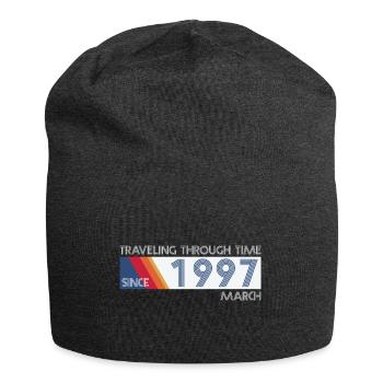 Funny Time Travel Birthday Design March 1997 - Jersey Beanie - charcoal grey - Front