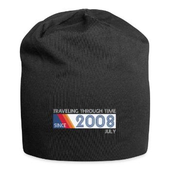Funny Time Travel Birthday Design juillet 2008 - Bonnet en jersey - noir - Devant