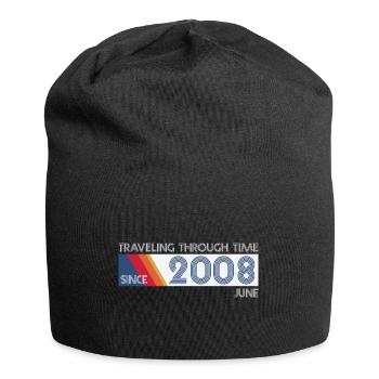 Drôle de voyage dans le temps anniversaire Design juin 2008 - Bonnet en jersey - noir - Devant