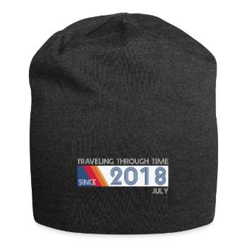 Funny Time Travel Birthday Design July 2018 - Jersey Beanie - charcoal grey - Front