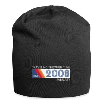 Drôle de voyage dans le temps anniversaire Design janvier 2008 - Bonnet en jersey - noir - Devant