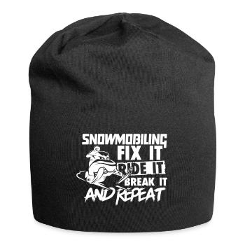 Snowmobiling Fix Ride Break it and Repeat - Jersey-Beanie - Schwarz - Vorne