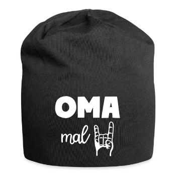 Oma mal Zwei Rock'n' Roll Großmutter - Jersey-Beanie - Schwarz - Vorne