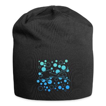 diving scuba diver - Jersey-Beanie - Schwarz - Vorne