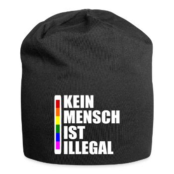 Kein mensch ist illegal - Jersey-Beanie - Schwarz - Vorne