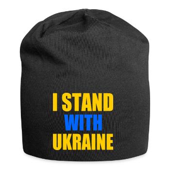 I stand with ukraine - Jersey Beanie - black - Front