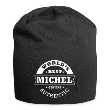Michel world s best cadeau prénom michel - Bonnet en jersey - noir - Devant