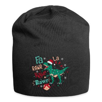 Dino-mite | Ambiance de Noël - Bonnet en jersey - noir - Devant