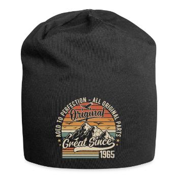 Vintage Born in 1965 | 60th Anniversary Gift 1965 - Jersey Beanie - black - Front