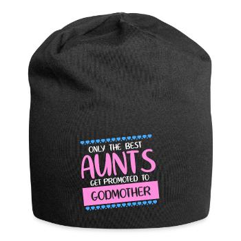 Godmother Aunt Gift Godmother Godmother Niece - Jersey Beanie - black - Front