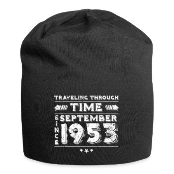 Vintage Zeitreise Geburtstags Design September 195 - Jersey-Beanie - Schwarz - Vorne