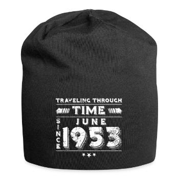 Vintage Zeitreise Geburtstags Design Juni 1953 - Jersey-Beanie - Schwarz - Vorne