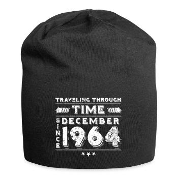 Vintage Zeitreise Geburtstags Design Dezember 1964 - Jersey-Beanie - Schwarz - Vorne
