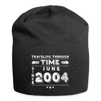 Vintage Zeitreise Geburtstags Design Juni 2004 - Jersey-Beanie - Schwarz - Vorne