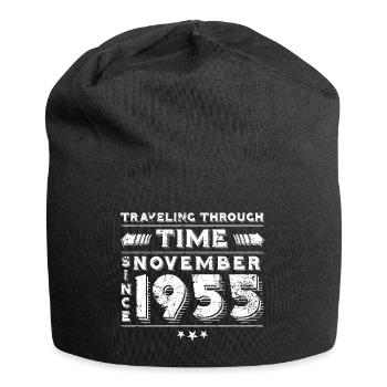 Vintage Zeitreise Geburtstags Design November 1955 - Jersey-Beanie - Schwarz - Vorne